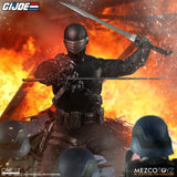 Mezco ONE:12 Collective G.I. Joe Snake Eyes With Timber Wolf Shurikens Knives Grenades