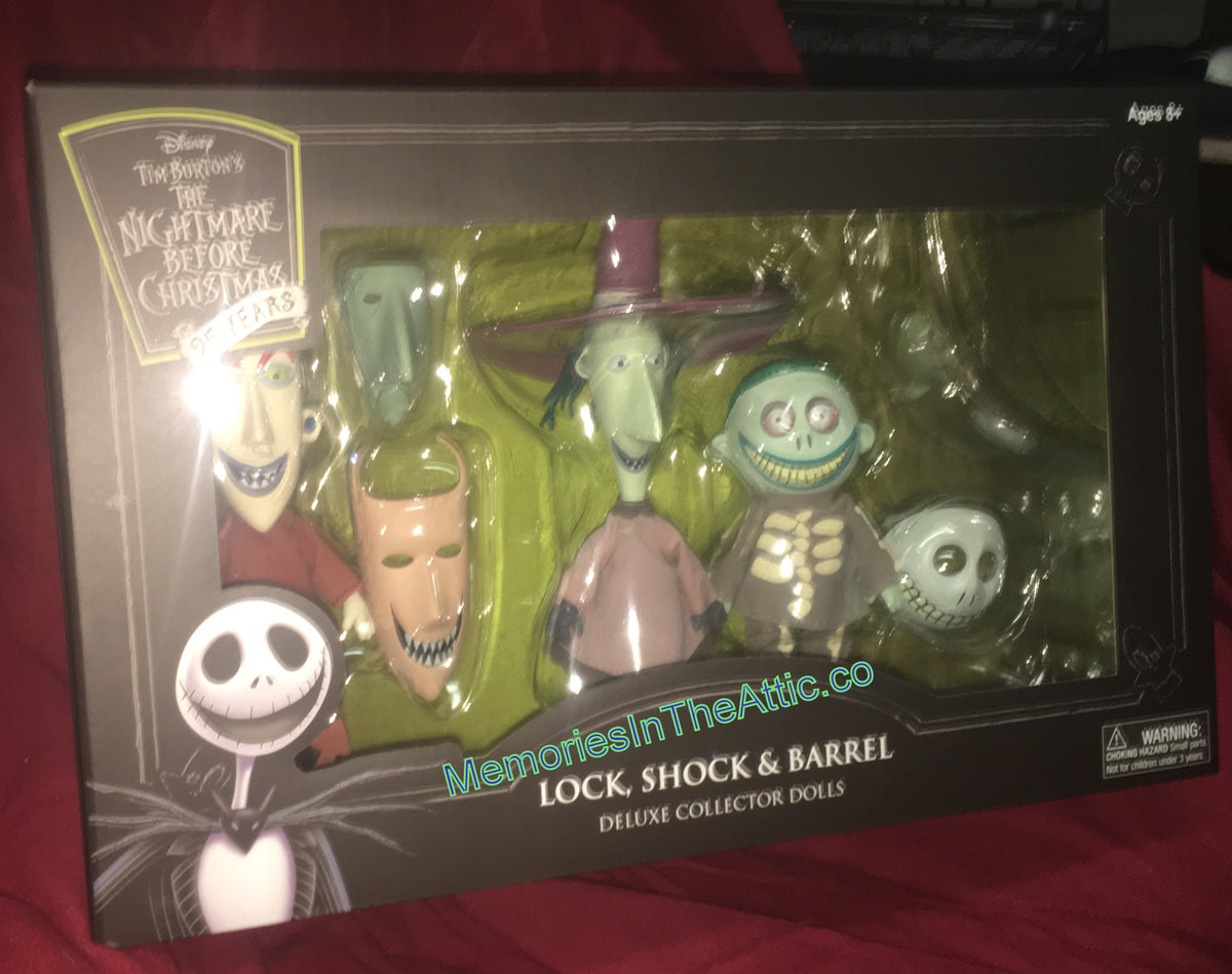 Disney Nightmare Before Christmas Lock, Shock & Barrel Deluxe Action F