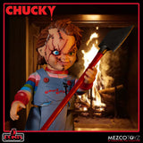 Mezco Toyz 5 Points Chucky Deluxe Figure Set Pizza Face Good Guy Seed Of Axe Gun