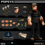 Mezco One 12 Collective Popeye The Sailor Man Hats Compass Pipe Cartoon Classic Action Figure