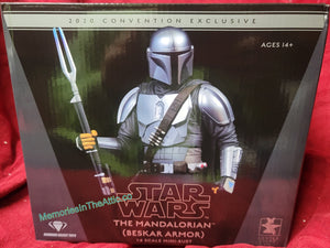 San Diego Comic Con SDCC 2020 Gentle Giant Comic Con STAR WARS Mandolarian 1/6 SCALE Bust Cape Limited 3000 LT