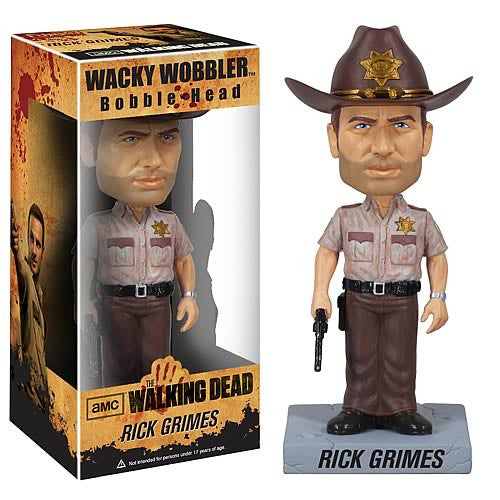 Funko The Walking Dead Rick Grimes Sheriff Collectible Bobblehead Wacky Bobble Nodder