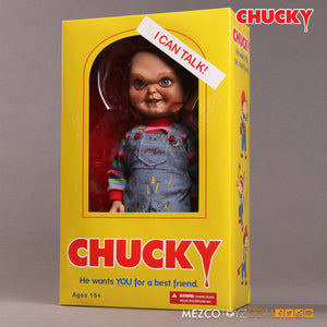 15" Childs Play Mega Scale Chucky Mezco Good Guy Face Sneering Talking Doll