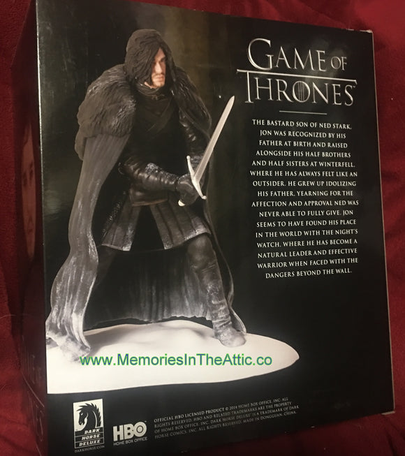 Game of Thrones Dark Horse HBO Jon Snow Figure With Sword 7