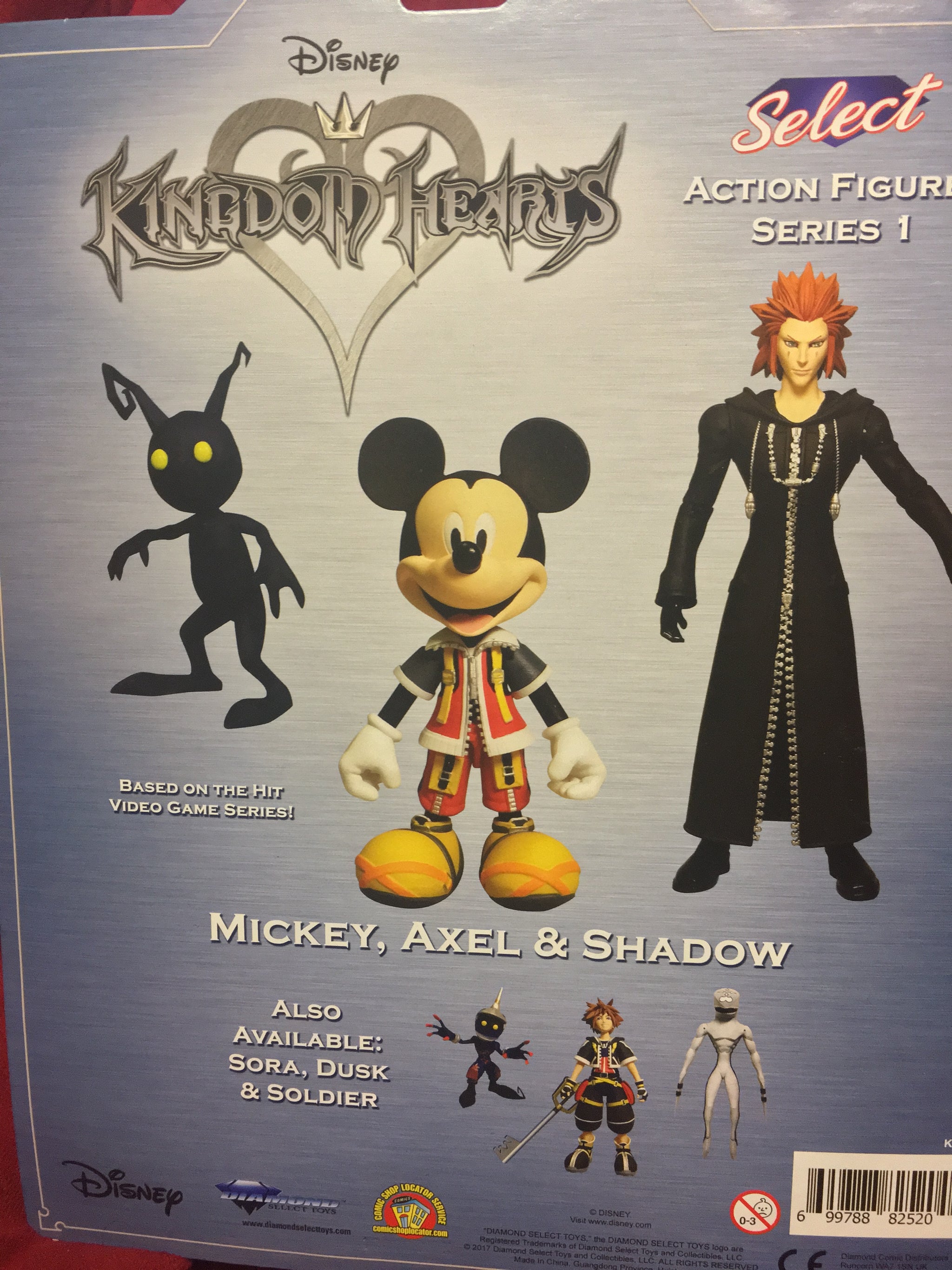 キングダムハーツ ミッキー・アクセル・シャドウ ダイヤモンドセレクト Diamond Select Disney Kingom Of Hearts Mickey Mouse Axel Shadow
