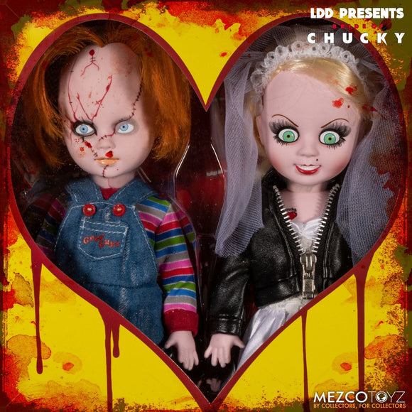 Living Dead Dolls Mezco Toyz Chucky Tiffany Bride Set 10