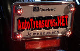 Skull Car Light License Plate Frame Screws Red Hearse Motorcycle Truck Hearse