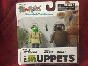 Disney The Muppets Minimates Series 2 Reporter Kermit Rowlf Dog Muppet Show Diamond