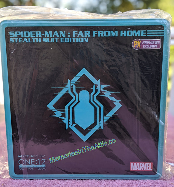 Mezco One:12 PX Preview Exclusive Spiderman Far From home Stealth Action Figure 1:12 Marvel