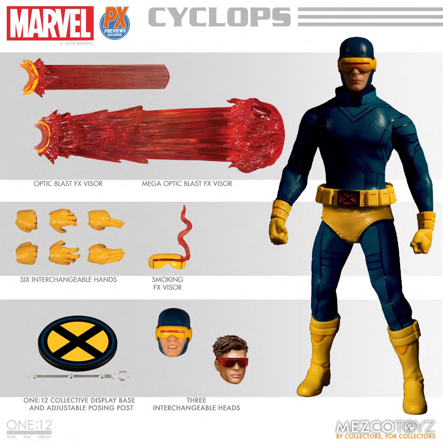 Mezco One:12 Marvel PX Exclusive Cyclops Accessories Lighted