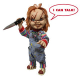 15" Childs Play Mega Scale Chucky Mezco Scarred Face Talking Doll Jumbo Action